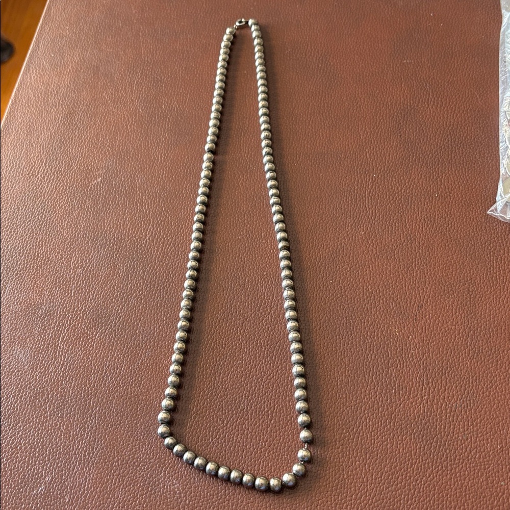 Silver Bead Necklace - Classic Silver Women's